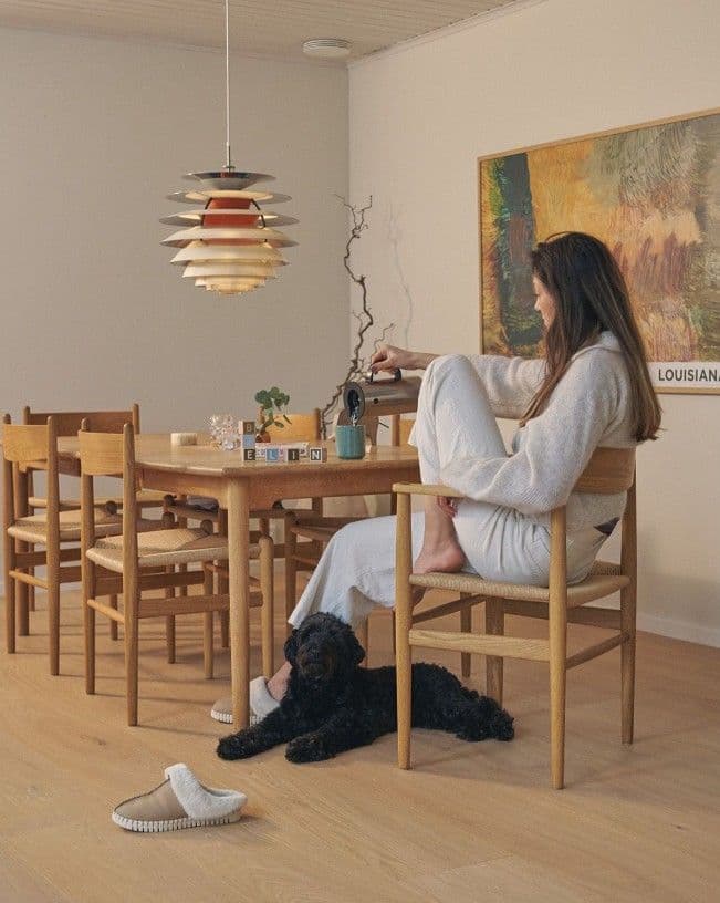 Hoja dining table and dog.jpg